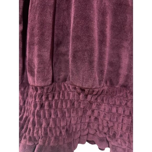 Women's Michael Kors Burgundy Velour Sweatshirt Size S - Picture 3 of 5